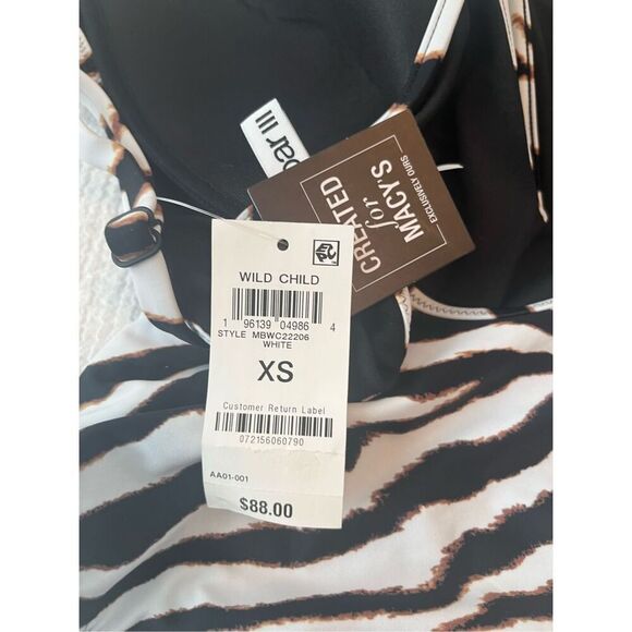 Bar III Women’s Wild Child Animal Printed V-Neck One-Piece Swimsuit NEW - Picture 8 of 8